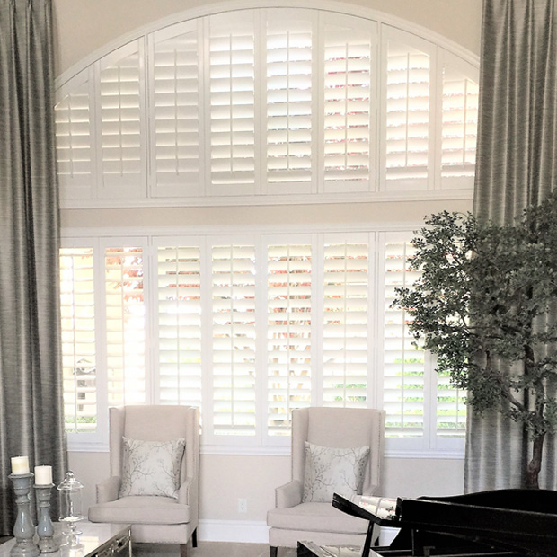 White eyebrow window in living room