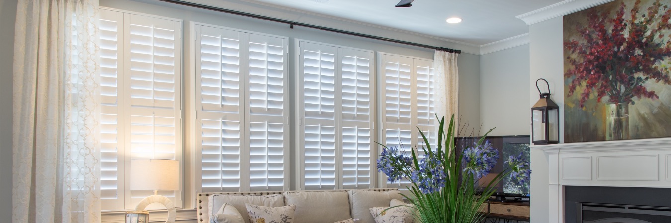 Polywood plantation shutters in Honolulu living room