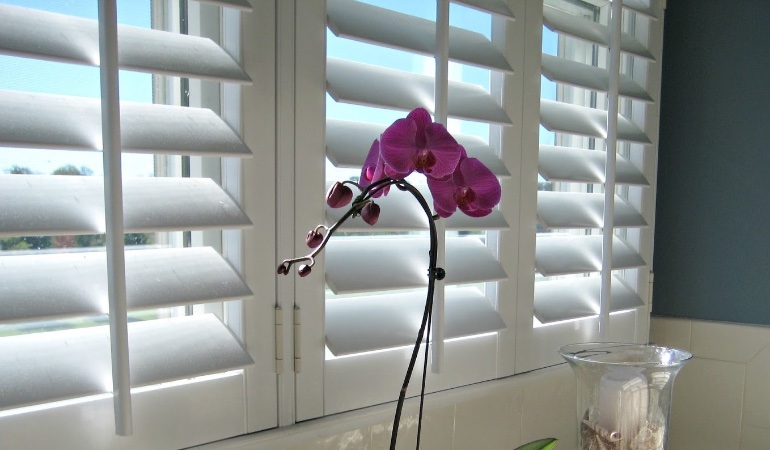 Faux wood plantation shutters in Honolulu