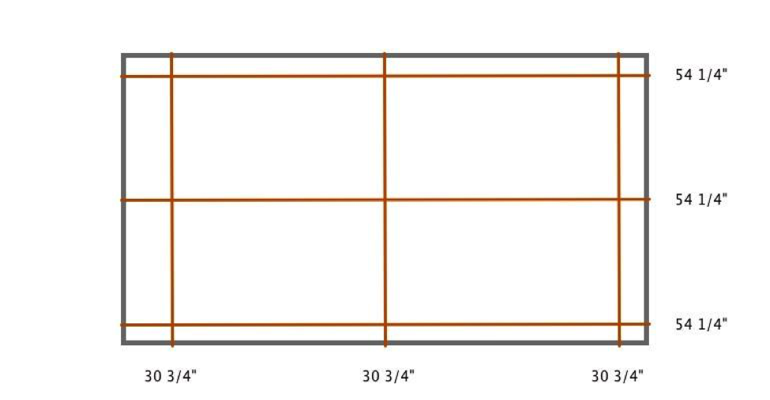 Honolulu interior shutter measurement diagram